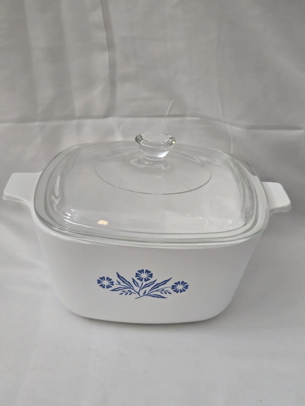 Vintage Corning Ware Blue Cornflower P-1 3/4-B 1.75 Qt w/ P-7-C Glass Lid USA